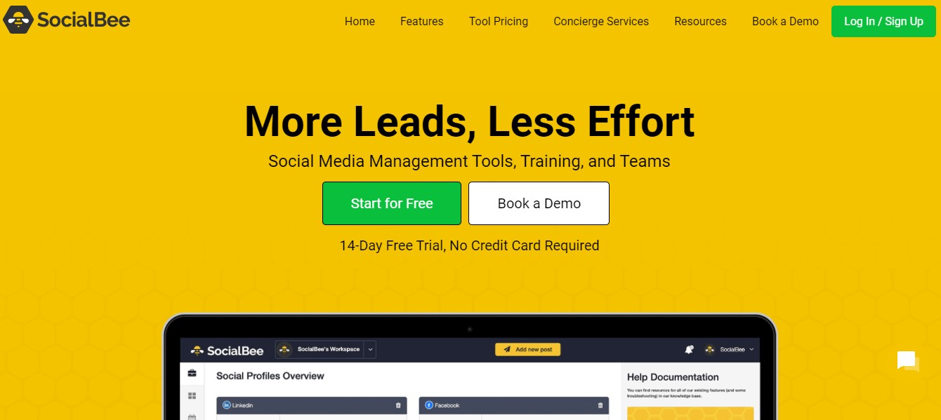 socialbee home page